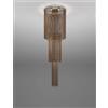 Vistosi GIOGALI LAMPADADARIO A SOFFITTO CA1 CRISTALLO BRONZO E BRONZO OPACO 10 LUCI ATTACCO E27 IN CRISTALLO