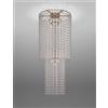 Vistosi GIOGALI LAMPADADARIO A SOFFITTO CA2 CRISTALLO TRASPARENTE E BRONZO OPACO 10 LUCI ATTACCO E27 IN CRISTALLO