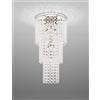 Vistosi GIOGALI LAMPADADARIO A SOFFITTO CA3 BIANCO E BRONZO OPACO 7 LUCI ATTACCO E27 IN CRISTALLO