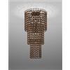 Vistosi GIOGALI LAMPADADARIO A SOFFITTO CA3 CRISTALLO BRONZO E BRONZO OPACO 7 LUCI ATTACCO E27 IN CRISTALLO