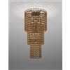 Vistosi GIOGALI LAMPADADARIO A SOFFITTO CA3 CRISTALLO ORO E BRONZO OPACO 7 LUCI ATTACCO E27 IN CRISTALLO