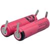 GUHKPFIX 2PCS 3.7V 740mAh Batteria Compatibile for Braun Oral B Pro 2 Tipo 3766 IO4 IO5 IO6 IO7 IO9 IO8 3758 3759 Spazzolino Elettrico(Solder leg battery)