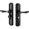Joyance Set di serratura universale con chiavi per uso domestico, porte in legno, distanza tra i fori 115 - 195 mm (regolabile), maniglia della porta con serratura 125/48, per camera da letto, bagno