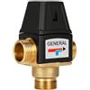 Fyearfly Valvola Miscelatrice DN20 per Scaldabagno, Valvola Miscelatrice Termostatica, Interruttore Automatico Dell'Acqua Calda per Doccia In Ottone, 35 A 60 ℃, per Rubinetto da Bagno E Cucina (Maschio)