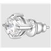 LUCA BARRA MONO ORECCHINO IN ACCIAIO CON CRISTALLO BIANCO 6MM - ARGENTO/ACCIAIO