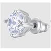 LUCA BARRA MONO ORECCHINO IN ACCIAIO CON CRISTALLO BIANCO 7MM - ARGENTO/ACCIAIO