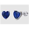LUCA BARRA ORECCHINI DONNA IN ACCIAIO CON CUORI CRISTALLI BLU - ARGENTO/ACCIAIO