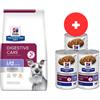 HILL'S Prescription Diet Digestive Care i/d ActivBiome per cani alimento a basso contenuto di grassi con pollo 12kg + 3 scatolette da 360g di cibo umido per cani GRATIS