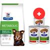HILL'S Prescription Diet Canine Metabolic 12kg per cani in sovrappeso + 3 scatolette x 370g per cani in sovrappeso GRATIS