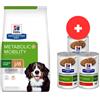 HILL'S Prescription Diet Canine Metabolic + Mobility 12kg per cani in sovrappeso + 3 scatolette x 370g GRATIS
