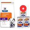 HILL'S Prescription Diet Canine U/D Urinary Care 10 kg per cani con tratto urinario sensibile + 3 scatolette x 370g GRATIS