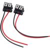 LiebeWH Cablaggio Connettore Femmina H7-4 2 Pezzi Connettore Femmina in Ceramica ABS con Filo 12V 10A per Veicoli Barche Rimorchi