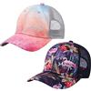 BASSDASH Confezione da 2 cappellini da caccia Altimate con retro in rete per uomo e donna, regolabile, berretto da baseball camionista mimetico arancione, Nuvole Rosate, Fenicottero Nero, taglia unica