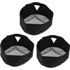VANZACK Cappello da Cuoco Traspirante Unisex Nero in Poliestere Cotone Copricapo Professionale a Tetto Piatto e Mantenimento Igiene Alimentare Confezione da 3 per Ristoranti ed Eventi
