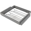 Emuca - Kit cassetto portascarpe e telaio regolabile Quartz per armadi, chiusura ammortizzata e estrazione totale,, modulo 60 cm, finitura Titanio