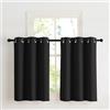 NICETOWN Tenda Oscurante da Interno Cameretta Bambino Tende Corte per Finestre Cucina Termiche Decorazione per la Casa 2 Pannelli 107x90 CM Nero