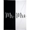 Ethisa Mr and Mrs - Asciugamano da spiaggia con scritta Honeymoon Just Married, regalo di nozze per coppia di sposi, set di asciugamani condivisibili per sposi e sposi, sottile telo da spiaggia per