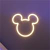 Yellowpop Insegne al neon, Disney Topolino (orecchie), insegne al neon per decorazione da parete, luci al neon a LED ad alta efficienza energetica per tutte le pareti, facile da installare, cartello