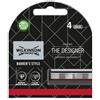 Wilkinson Sword Barber's Style - Rasoio The Designer - Lame di ricarica - Confezione con 4 lame di ricarica