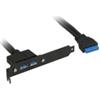 Inline Slotblech InLine 2xUSB 3.0 con Header interno 50cm