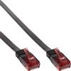 Inline Cavo di rete Patch InLine LAN Piatto, U/UTP, Cat.6, guaina PVC, CU (100% rame), nero, 10m [71600S]