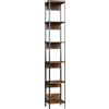 HOMCOM Libreria a 6 Ripiani, Finitura in Legno Marrone | Aosom Italy