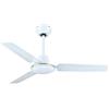 Dimensione Elettronica S.R.L. MelchioniMF 25120AST Ventilatore da Soffitto 120 cm con Telecomando 3 Velocità 3 Pale Metallo Silenzioso 70W Bianco Raffrescamento Naturale per Casa e Ufficio