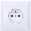 Ospel GP-1AZ/00 - Presa di corrente IP20, 16A, 82 mm, 42 mm, 82 mm, colore: Bianco