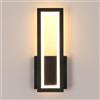 Osairous Applique LED da Parete Interno, 16W 2000LM Lampada da Parete Nera Moderno, Lampada a Muro in Acrilico Camera da Letto per Soggiorno, Corridoio, Studio, Balcone, Luce Calda 3000K, 32CM