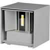 GASIASHOP SRL UNIVERSO ES46-G3C APPLIQUE LAMPADA DA MURO GRIGIA DOPPIO LED COB 12W FASCIO REGOLABILE CAMBIA COLORE CCT 3 IN1