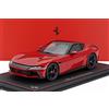 BBR 1/18 FERRARI 12CILINDRI V12 2024 ROSSO CON VETRINA MODELLINO STATICO DIECAST