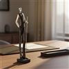 Statuetta Snooker Dettagli Realistici Modello Giocatore di Biliardo per Ufficio