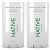 Native Deodorante nativo di eucalipto e menta, 2,65 oz (confezione da 2)
