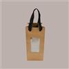 LUCGEL SRL Borsa Shopper Carta Naturale Porta Vasetti con Finestra 8+8x18 cm 20 pezzi
