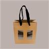 LUCGEL SRL Borsa Shopper Carta Naturale Porta Vasetti con Finestra 16,6+8x18 cm 20 pezzi
