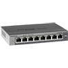 Netgear GS108E-300PES Smart Managed Plus Switch, 8 Porte Gigabit Ethernet, Desktop,Blu/Argento