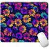 artslion Tappetino per mouse decorativo 24x20 cm - Superficie liscia e base in gomma antiscivolo per ufficio, casa e gaming Fiori viola Motivi