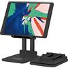 BASE12 Supporto per tablet, supporto per monitor portatile, regolabile e pieghevole, supporto per tablet compatibile con iPad/Tablet/monitor portatile da 7 a 15,6, supporto per Surface Pro