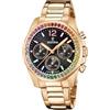 Festina Orologio Donna Analogico Acciaio Inossidabile 316L Rosa - Quarzo Cronografo - Vetro minerale alta resistenza - Impermeabile 10 ATM - Special Prices F20639/3