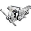 HEUER Morsa 120 mm - con ganasce intercambiabili (completamente zincate, dimensioni 37 x 12 x 15,5 cm, peso 9 kg, materiale acciaio) 101123