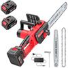 Tdyon Brushless Mini Motosega a Batteria per Potatura 12 Pollici,1300W Motosega Elettrica 2 * 3000 mAh Batteria, con Lubrificazione Automatica,Sega Elettrica per Potatura per Tagliare Legna, Potare Rami (L)