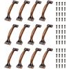 QUARKZMAN 12 Maniglie Per Porte 120mm/4.7 Pollici Maniglie Bronzo Rosso