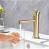 ONECE Rubinetto Bagno Lavabo, Miscelatore Monocomando in Acciaio Inox 304, Rubinetti Oro, Aeratore Rimovibile, Acqua Calda e Fredda, Senza Piombo