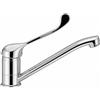 Generico Miscelatore Monocomando da Cucina con Leva Clinica Lunga | Rubinetto Girevole Cromato Design Ergonomico Kit di Fissaggio Incluso