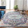 SAFAVIEH Tappeto Boho per Soggiorno, Sala da pranzo, Camera da letto - Madison Collection, A Pelo Corto, Nero e Verde Acqua, 91 X 152 cm