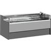 Ristoattrezzature Modello: 11014022942751,Banco refrigerato ventilato con vano riserva self-service per salumeria e macelleria grigio 0 +2°C 150x109x92h cm