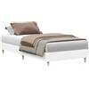 vidaXL Struttura letto senza materasso bianco 100x200 cm in materiale ligneo