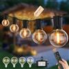 Pogestrand Luci Da Esterno Giardino G40 60M Festoon Lights Alimentazione 24V Con Telecomando Dimmerabile Timer 100 Lampadine Infrangibili Impermeabile Per Patio Giardino Balcone Gazebo