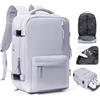 kibachev Zaino Ryanair 40x30x20 Sottovuoto Con Pompa Zaino da Viaggio Aereo Bagaglio a Mano Con Porta Scarpe Wizzair Zaini Donna (Viola)