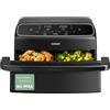 Cosori Friggitrice ad Aria Twinfry Compact 8,6 Litri, Doppio Cestello 4,3L+4,3L e Separatore Rimovibile, Doppia Resistenza Air Fryer, Rivestimento Ceramico No PFAS, 6 Funzioni, 35-240℃, 2700W